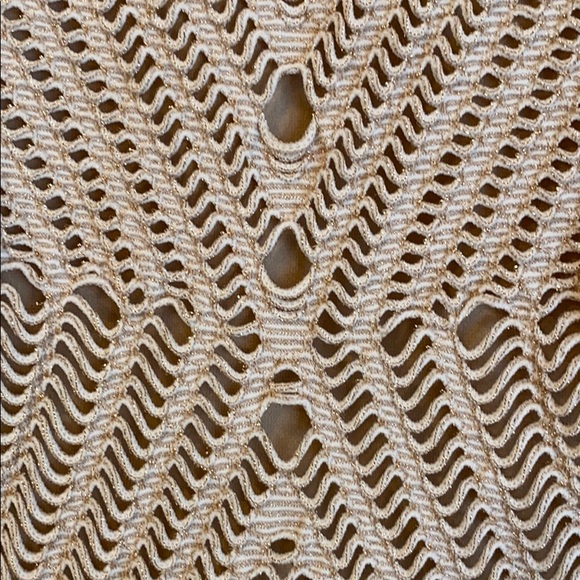 BEBE Bodycon mini dress - Nude with gold threads - Picture 2 of 4